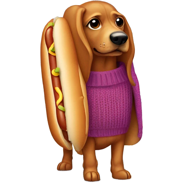Hot dog wearing a sweater  emoji