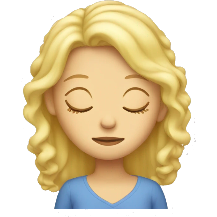 Blond girl sleeping  emoji