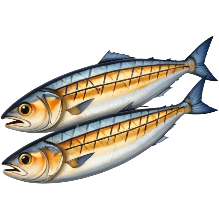 grilled mackerel emoji