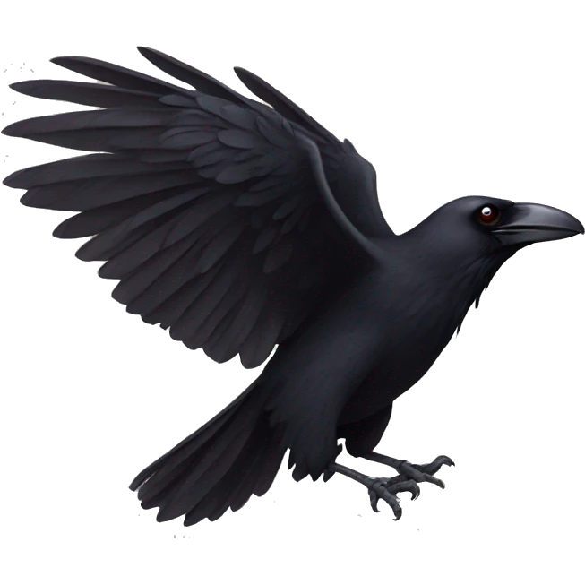 Flying raven emoji