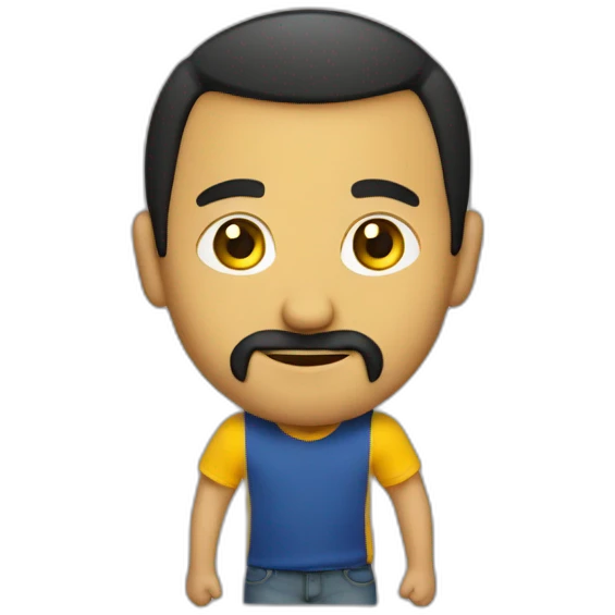 Armenian guy with a yellow T-shirt emoji