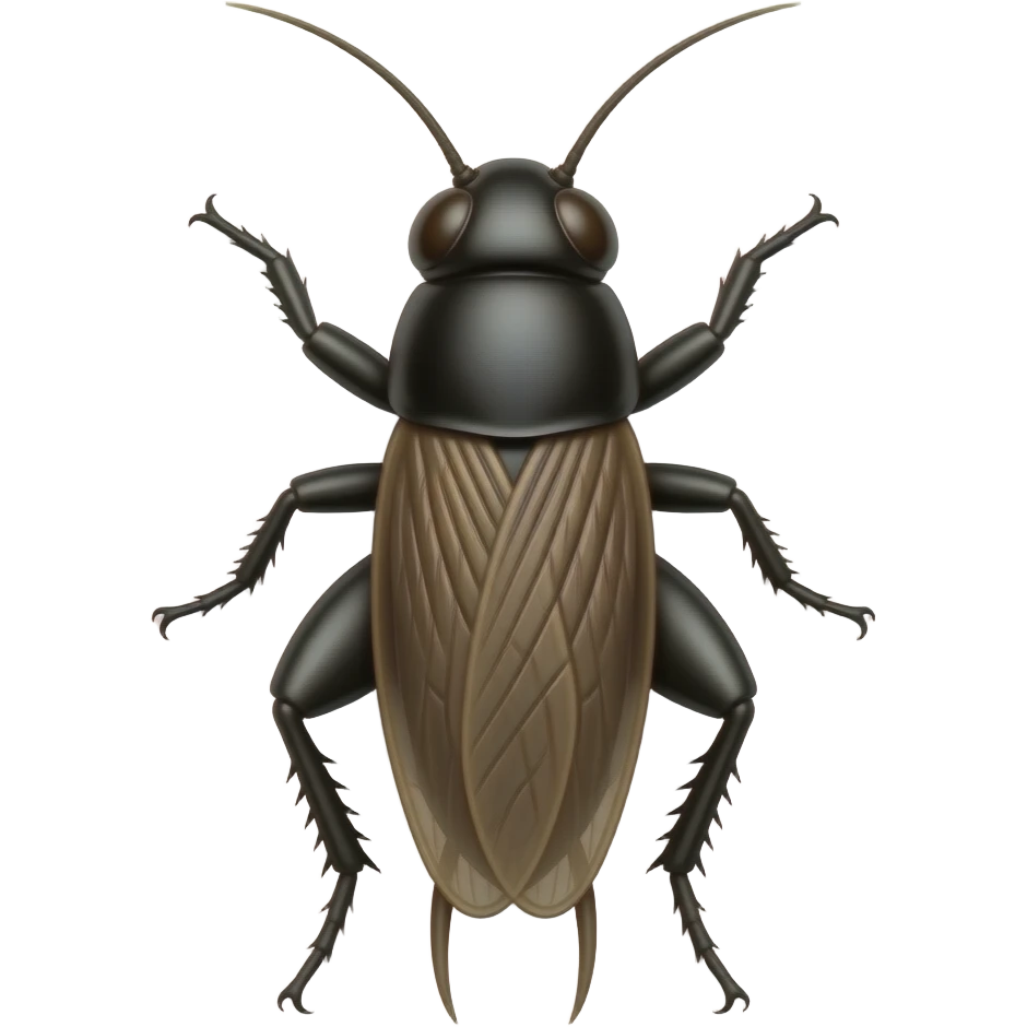 black cricket 🦗 emoji