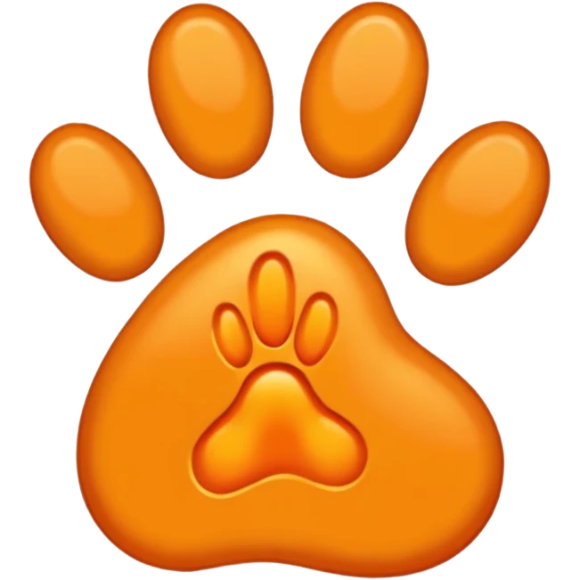 a very light orange pawprint emoji