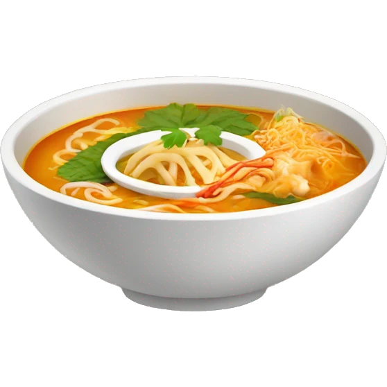 A bowl of laksa soup  emoji