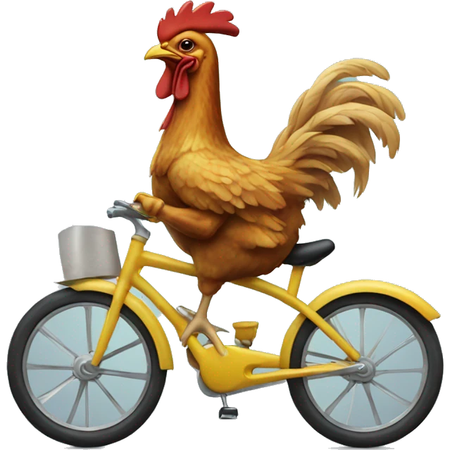 chicken riding on a bike emoji