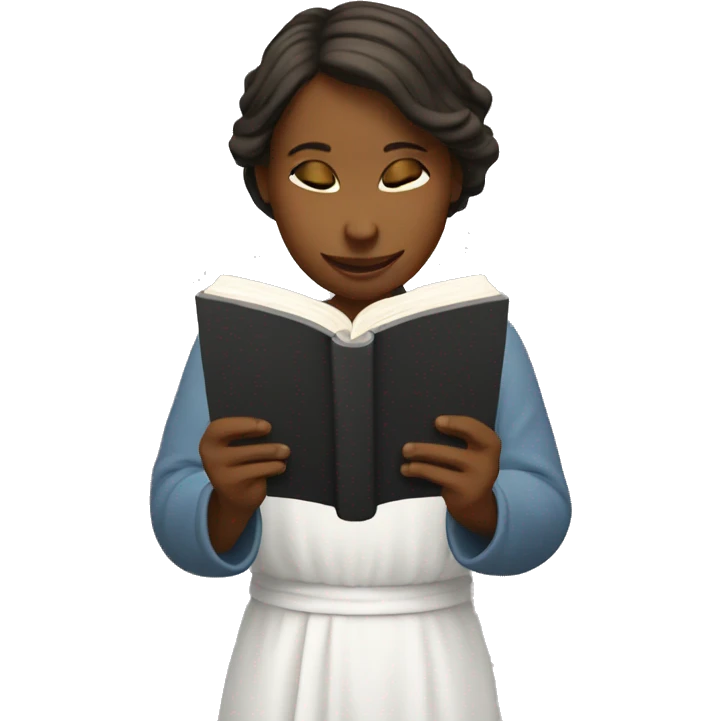 Girl reading bible  emoji