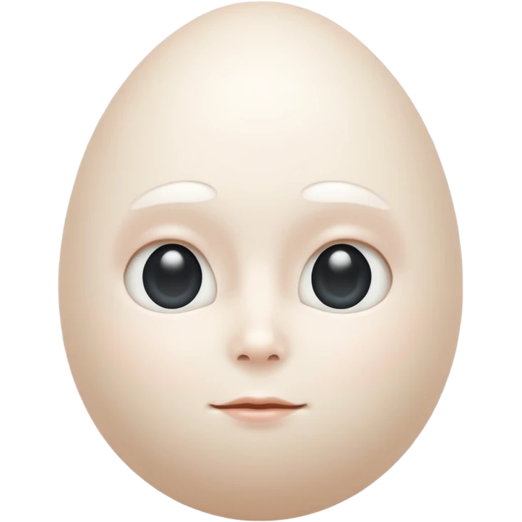 À White egg with human features emoji