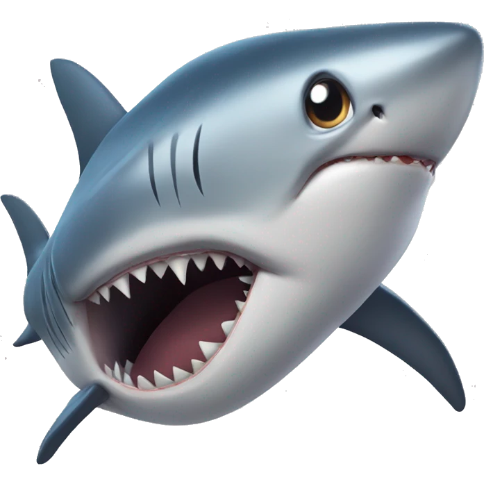 Shark with massive eyes emoji