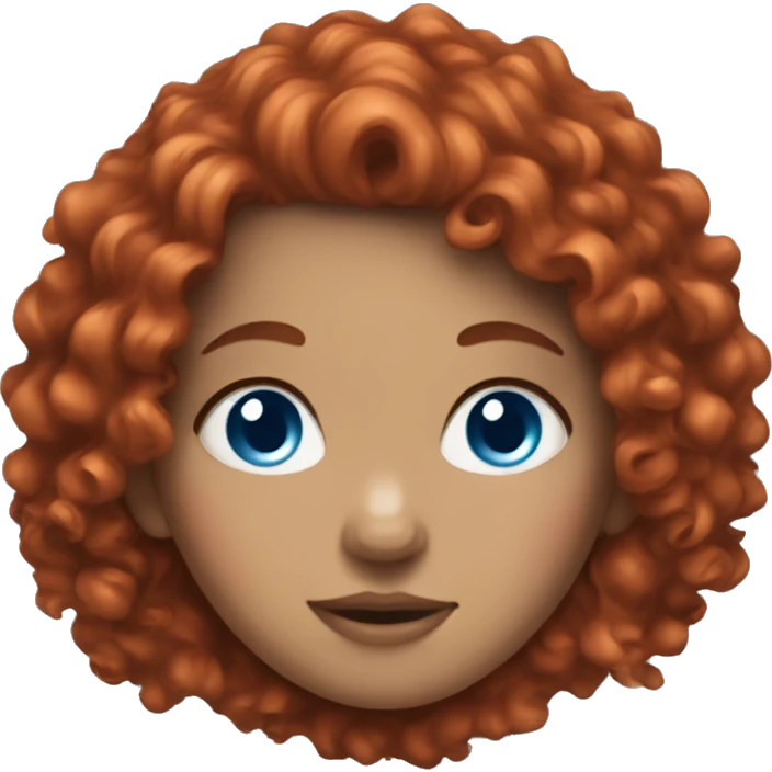 girl with red curly hair and blue eyes emoji