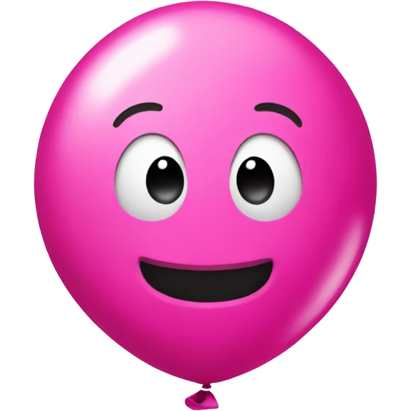 Hot pink 2 balloon emoji