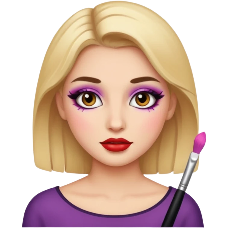Girl with makeup emoji