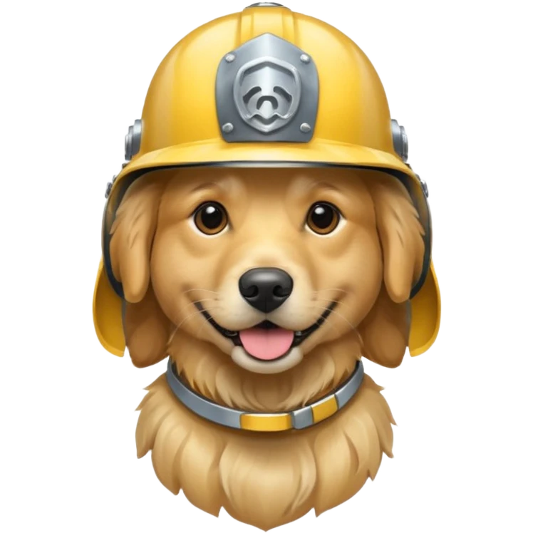 Dog wearing helmet  emoji