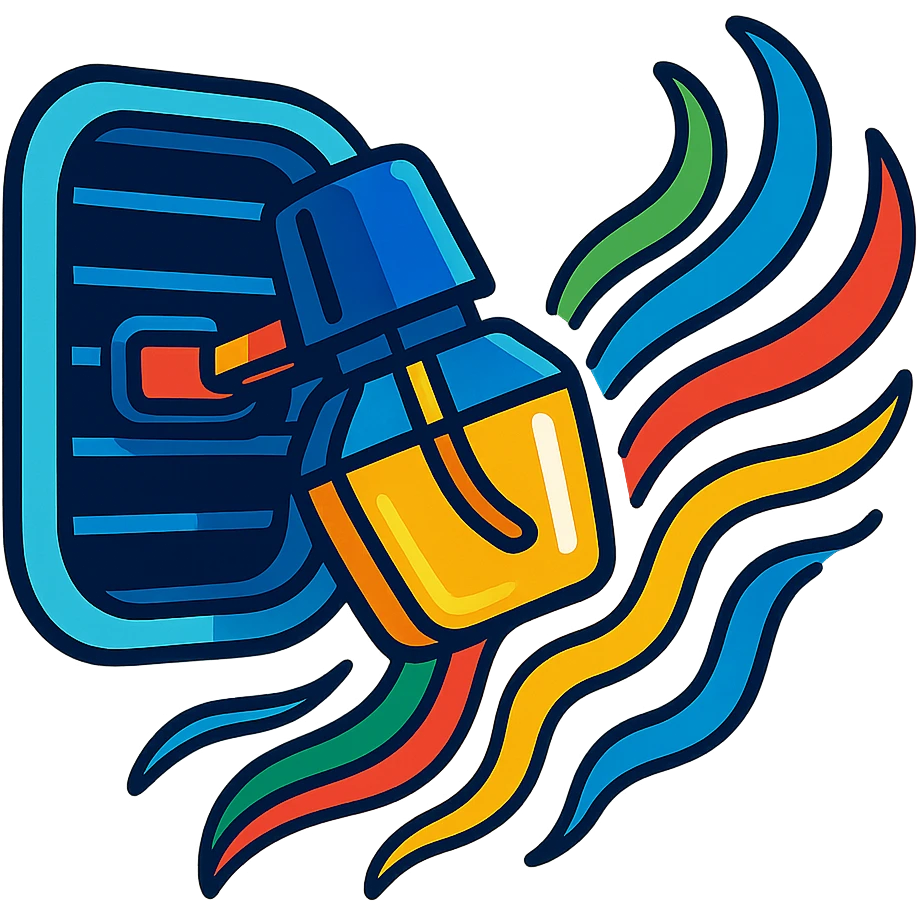 colorful and dynamic illustration of a modern car diffuser in action emoji