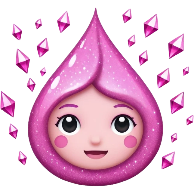 Pink glittery shower  emoji