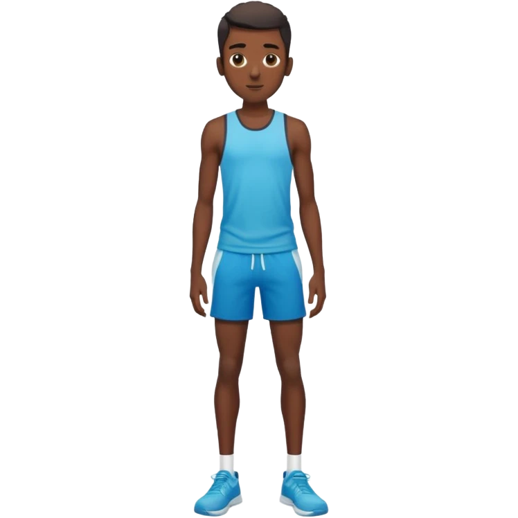 Skinny black man with gyatt full body emoji