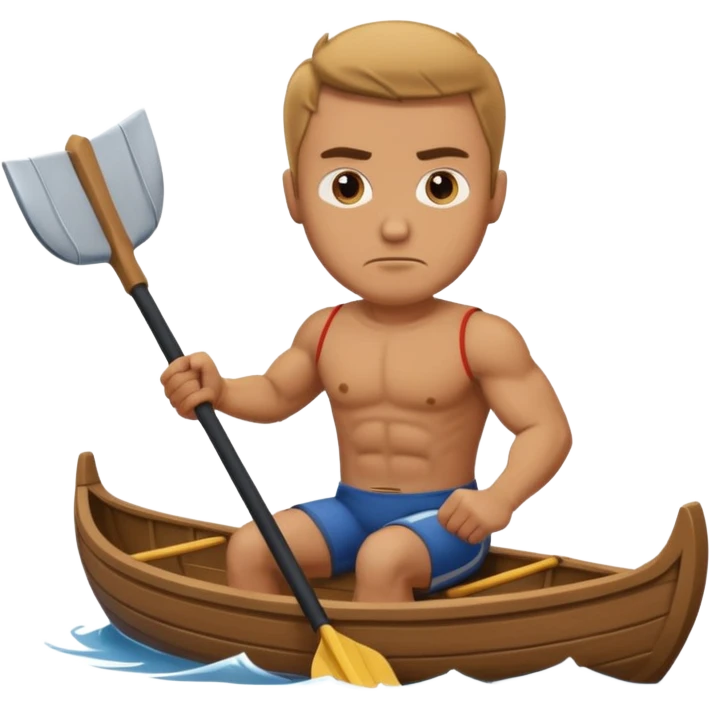 water sports man rowing boat emoji