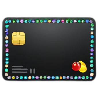 Black credit card with gems emoji