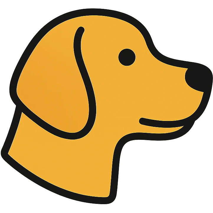 side profile of a dog icon emoji