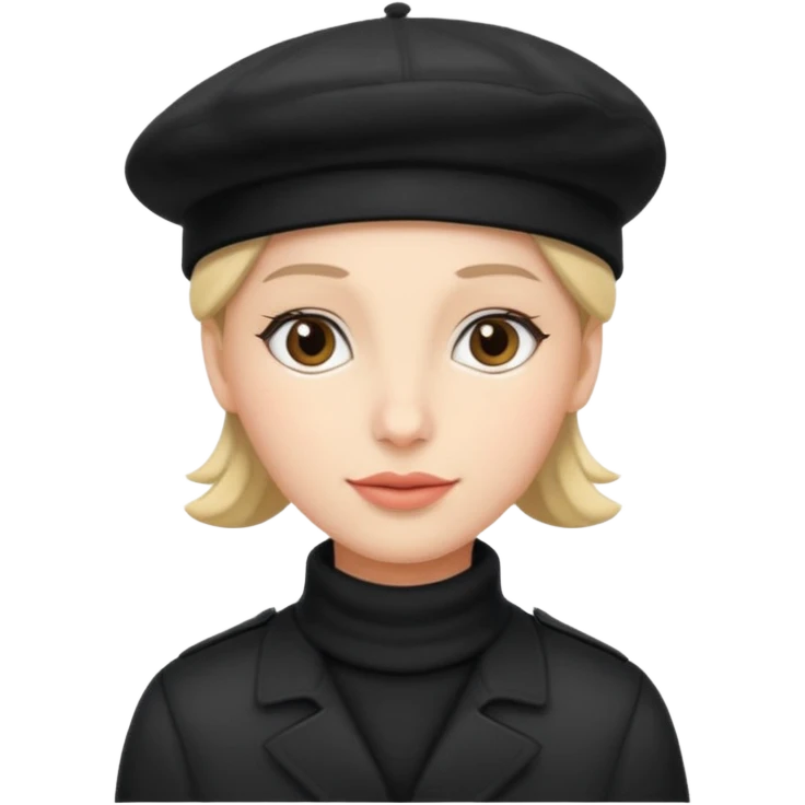 beret black winter emoji