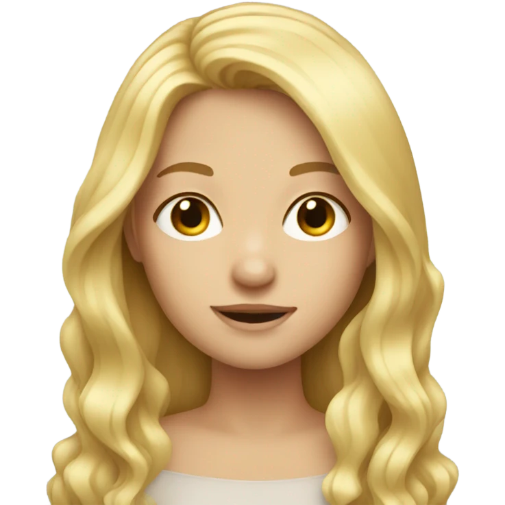 Blonde girl with long hair emoji