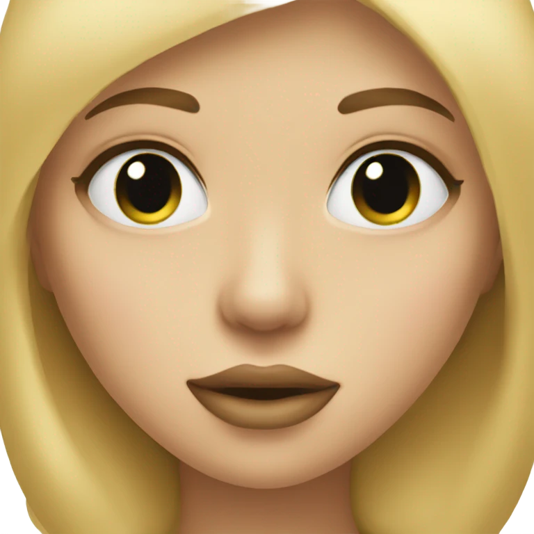 girl with blonde hair kiss lips emoji