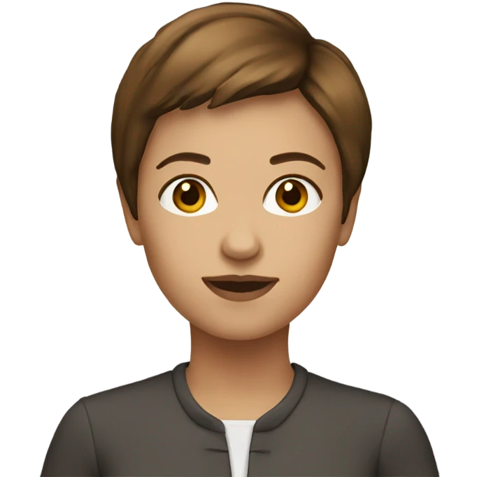 laptop woman short brown hair emoji