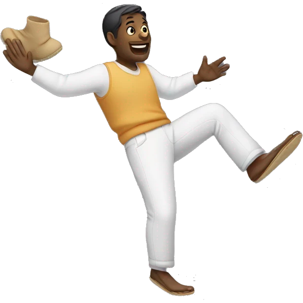 Slipper throwing man emoji