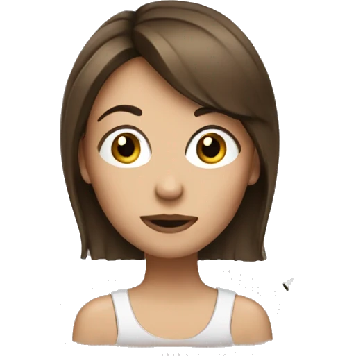 girl with brown hair smoking emoji
