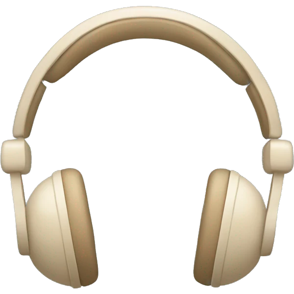 Beige headphones emoji
