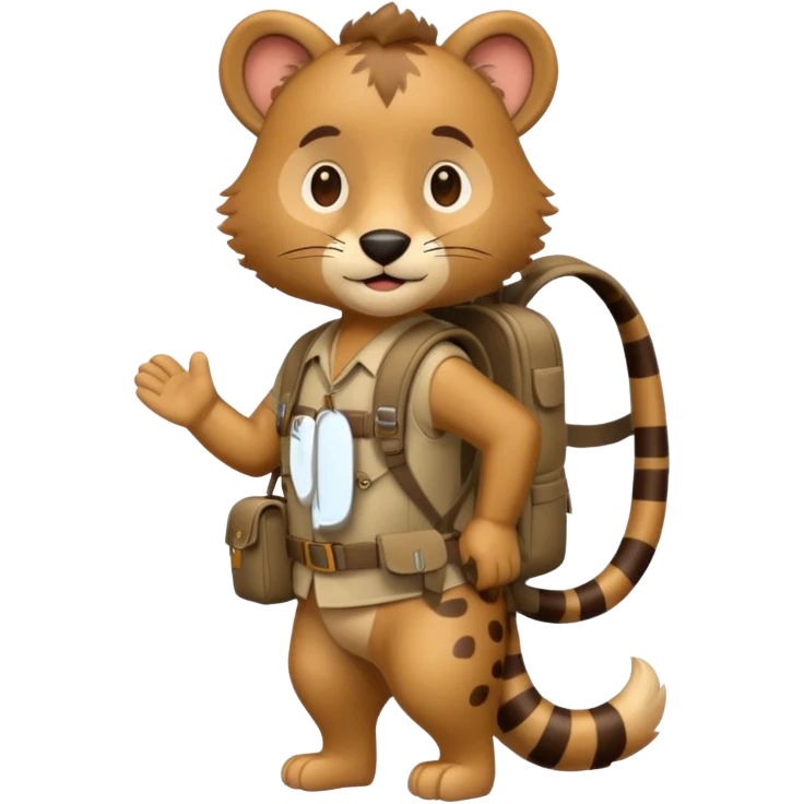  Safari Animal with Backpack  emoji