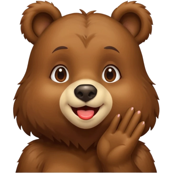 female bear send kiss emoji