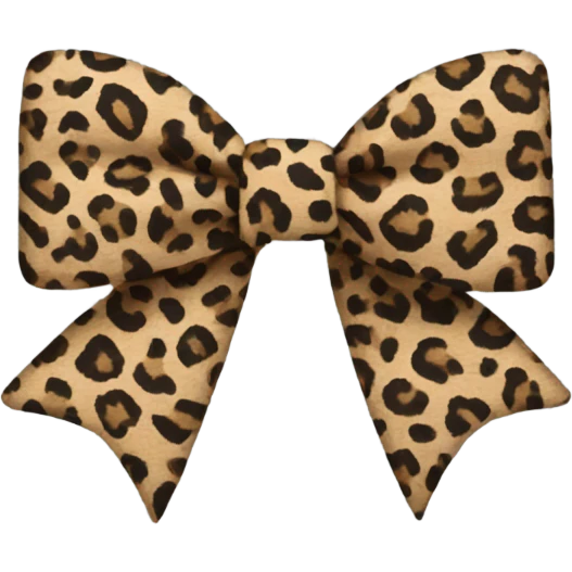 leopard print bow  emoji