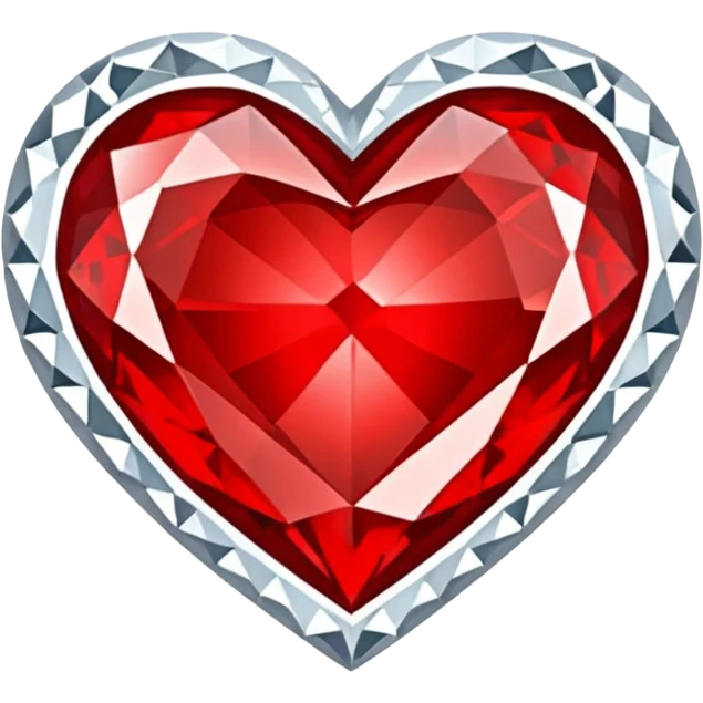 A red heart made of diamond with name Jacky emoji