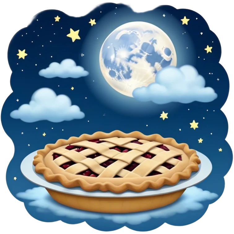 Pie in the sky like a moon emoji