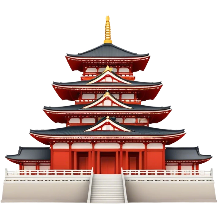 Cinematic Realistic Senso-ji Temple Landmark Emoji, depicted with the historic Tokyo temple rendered with intricate architectural detail and dynamic, cultural lighting. emoji