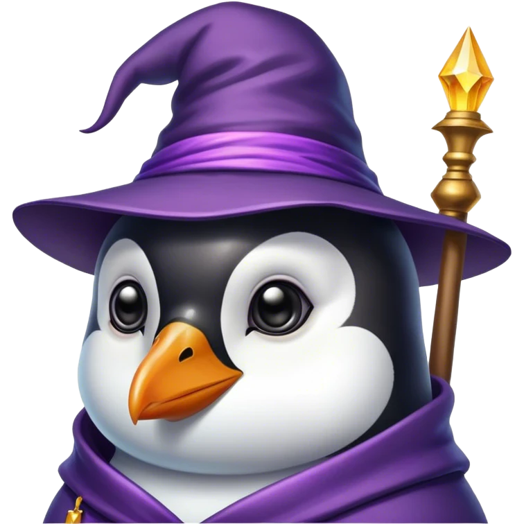 Penguin Wizard emoji
