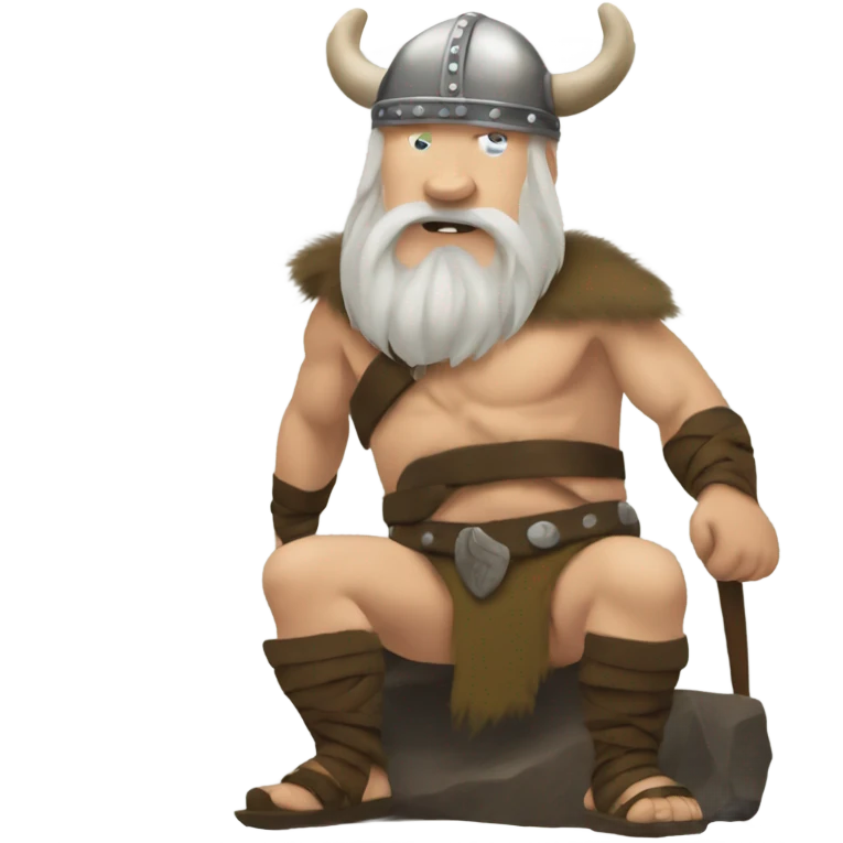 Norsk vikings touching his toes emoji