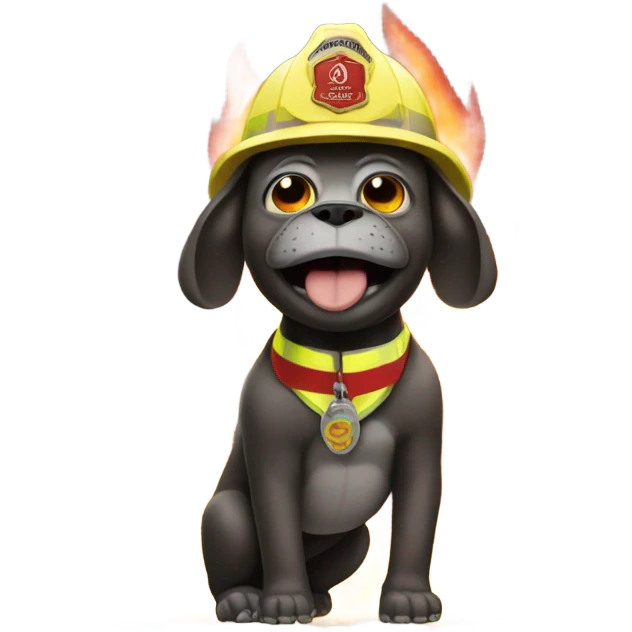 Dog made of fire fighting a tiny gorilla with a mustache  emoji