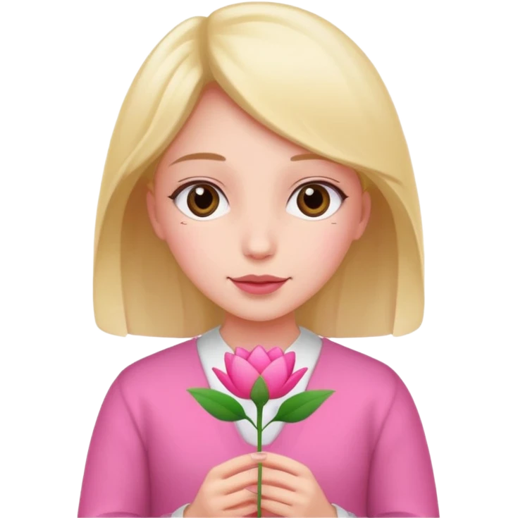 Girl with two hands in front emoji