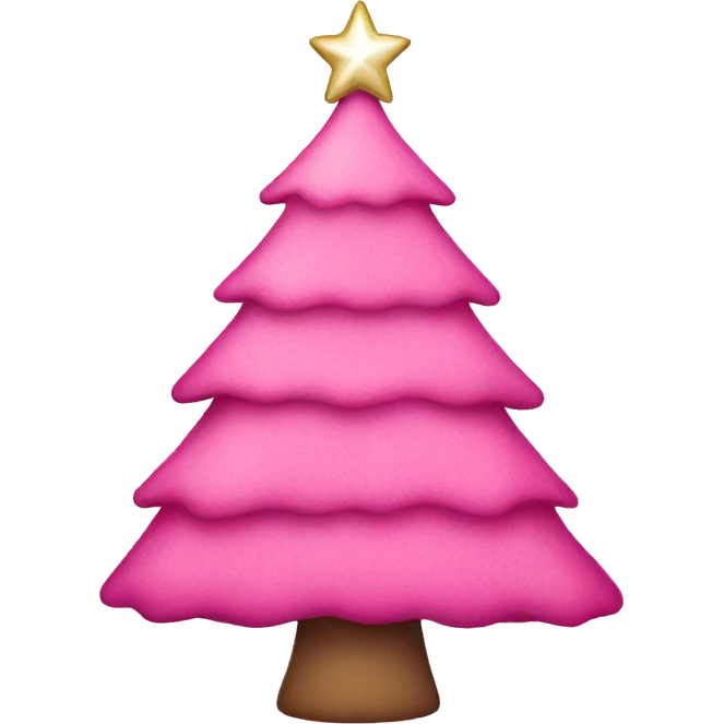 Pink Christmas tree emoji
