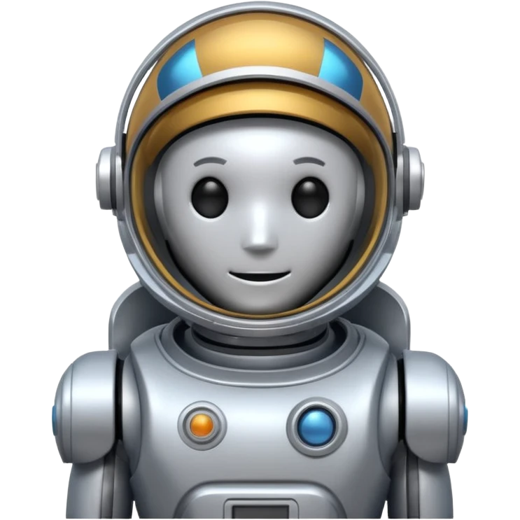 robot with astronaut's helmet emoji