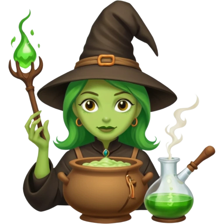 green witch cooking potion emoji