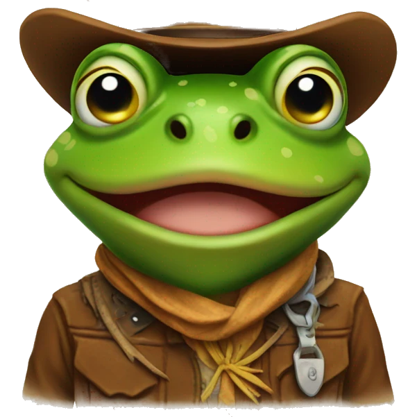 Cowboy frog emoji