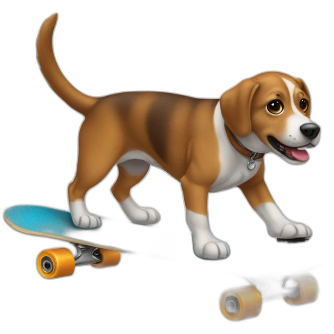Un chien qui fait du skate emoji