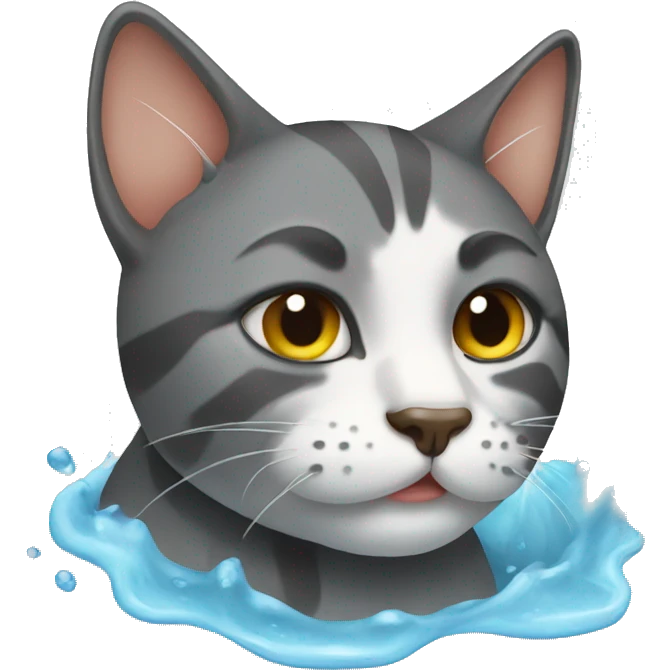 Soaked cat emoji