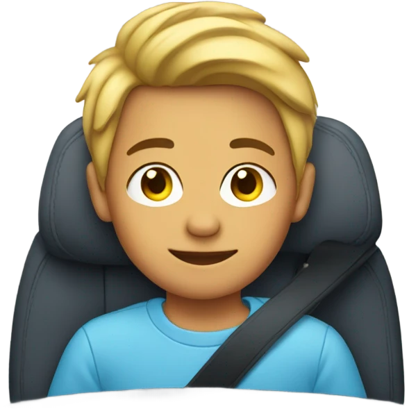 boy with earrings in car emoji