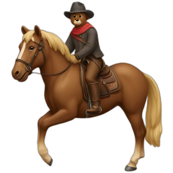 Bear on a horse emoji