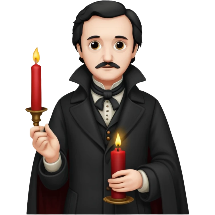 edgar allan poe at christmas full body emoji