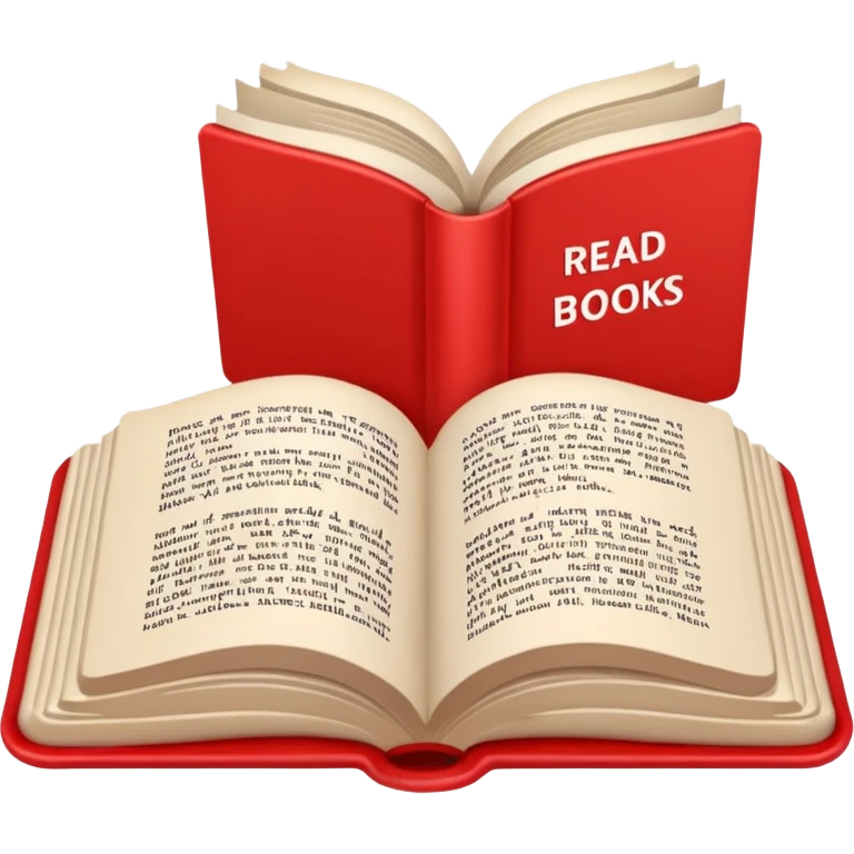 the text in red letters is "read books" emoji