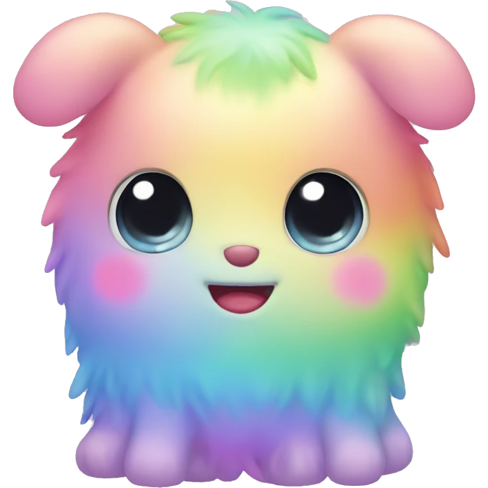 pastel rainbow kawaii creature  emoji